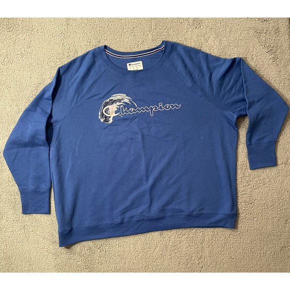 MSRP $50 Champion Plus Size Signature Graphic Sweatshirt Gray Size 4X - Picture 1 of 6